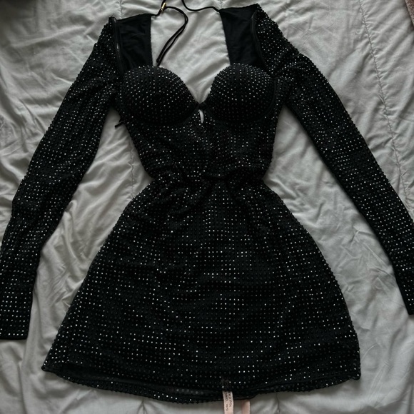 Ivory Square Neck Corset Style Open Back Mini Dress